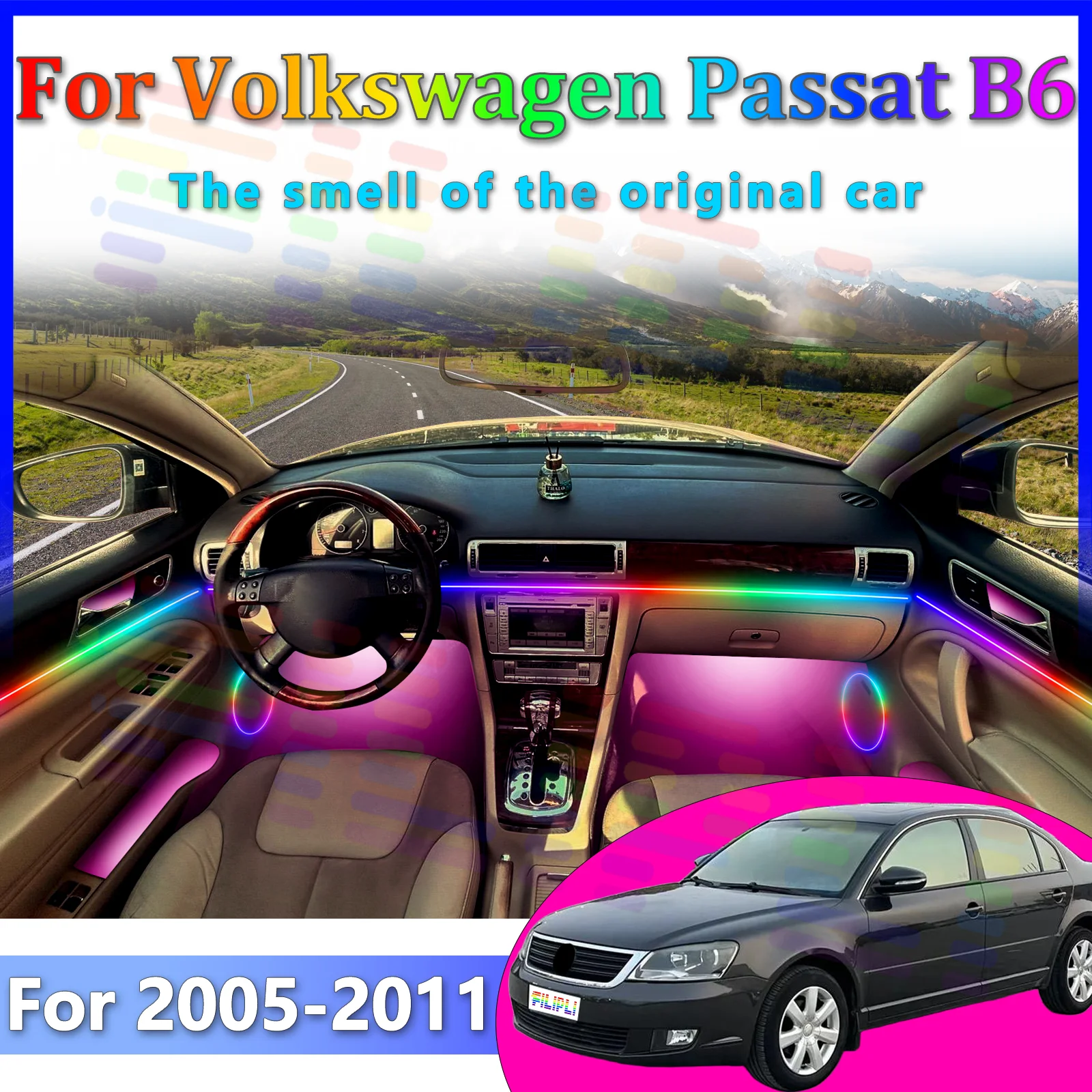 For VW Passat B6 2005-2011 Top-grade Concealed Acrylic Auto Interior Ambient Strips RGB Symphony APP-enabled Wave Fade LED
For VW Passat B6 2005-2011 Top-grade Concealed Acrylic Auto Interior Ambient Strips RGB Symphony APP-enabled Wave Fade LED