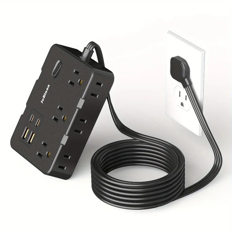 Surge Protector Ultra Thin Flat US Plug with 6 Widely Outlets 4 USB Ports,5ft Extender Cable,Power Strip Adapter for Home Office
Surge Protector Ultra Thin Flat US Plug with 6 Widely Outlets 4 USB Ports,5ft Extender Cable,Power Strip Adapter for Home Office