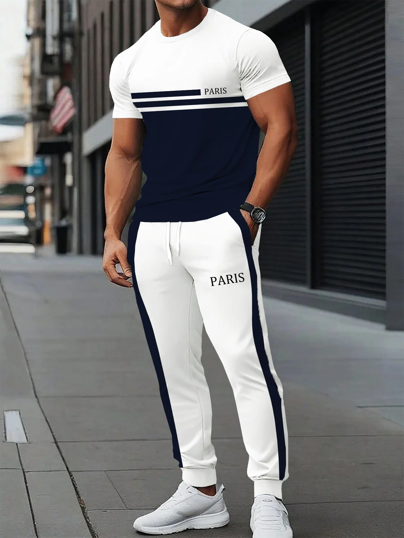 2026 Summer New Men's Short-Sleeved Long Pants Set with 3D Letter Pattern Printing for Street Casual Comfort and Softness
2026 Summer New Men's Short-Sleeved Long Pants Set with 3D Letter Pattern Printing for Street Casual Comfort and Softness