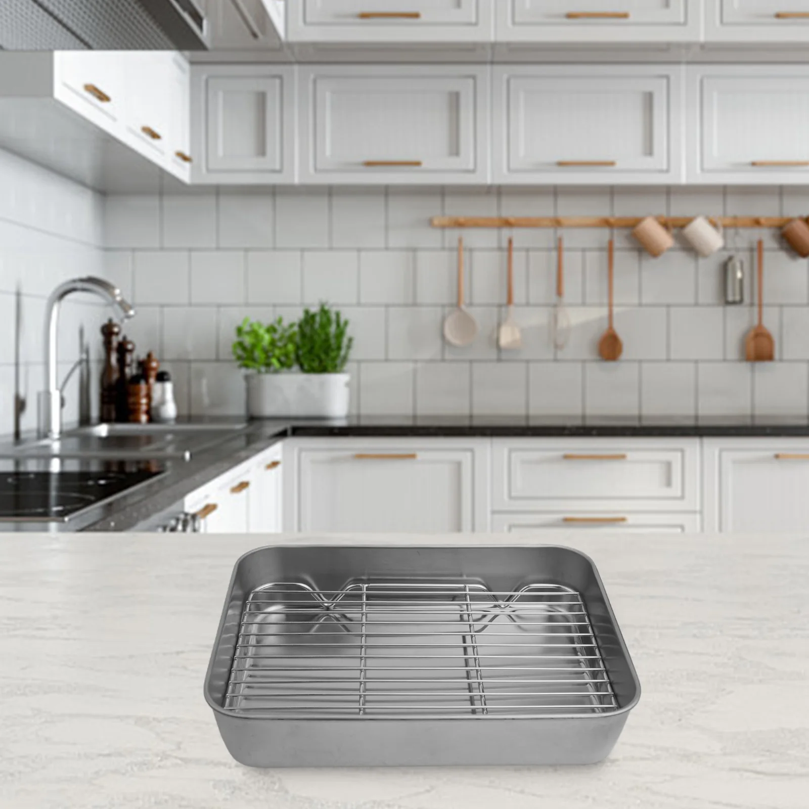 Stainless Steel Baking Tray Set (with Cooling Rack Cover) Cake Baking Tray, Baking Utensils Kitchen Storage Tool Accessories
Stainless Steel Baking Tray Set (with Cooling Rack Cover) Cake Baking Tray, Baking Utensils Kitchen Storage Tool Accessories