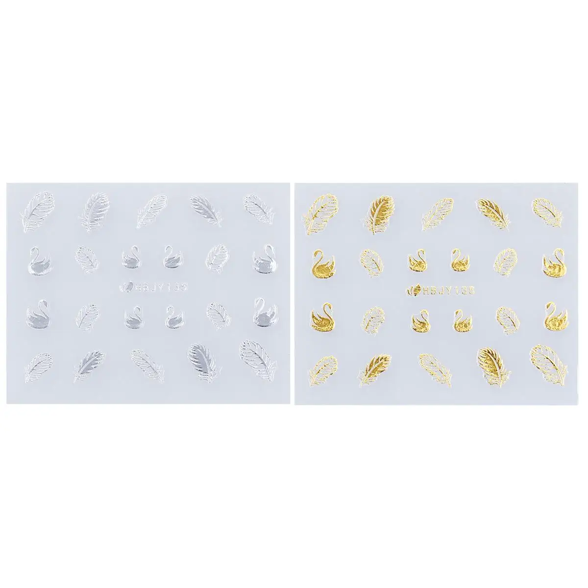 2 Pcs Beauty Nail Stickers Flowe Gold and Silver No Glue DIY for Making Nails Home Use
2 Pcs Beauty Nail Stickers Flowe Gold and Silver No Glue DIY for Making Nails Home Use
