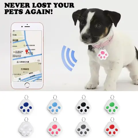 Hund Pfote Mini GPS Tracker Katze Hunde Kinder Ältere Anti Verloren Gerät Intelligente Tracking Locator Haustier Kragen Zubehör Liefert