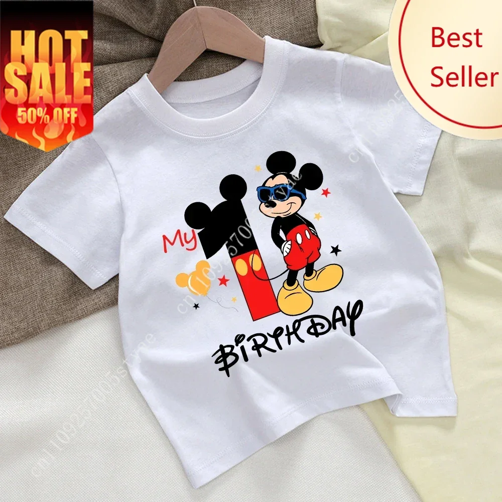 Disney Minnie Mouse T-shirt Girls Birthday Number Boy Shirt Party Gift Clothes Cartoon Top Blouse Short Sleeve Tee for Children
Disney Minnie Mouse T-shirt Girls Birthday Number Boy Shirt Party Gift Clothes Cartoon Top Blouse Short Sleeve Tee for Children