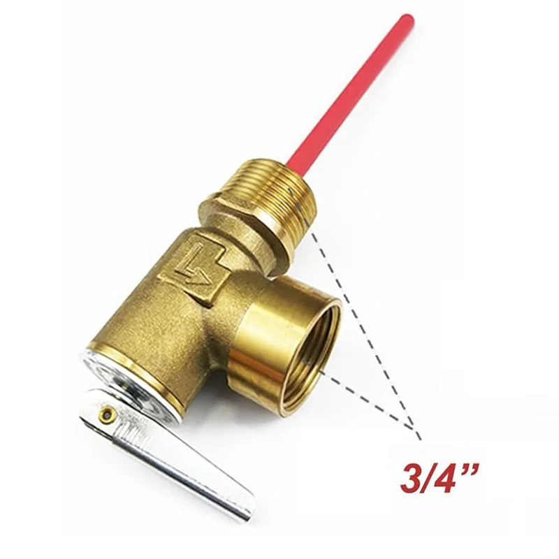 AB41-2X RV Automatic Safety Relief Valve 3/4Inch NPT For Hot Water Heater Temperature Pressure Relief Valve 150PSI
AB41-2X RV Automatic Safety Relief Valve 3/4Inch NPT For Hot Water Heater Temperature Pressure Relief Valve 150PSI