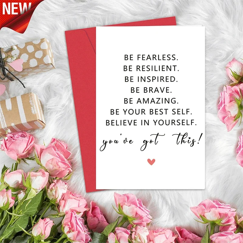 Motivational Quote Greeting Card, Be Fearless Brave Inspired Positive Affirmation Card for Encouragement Self Lov
Motivational Quote Greeting Card, Be Fearless Brave Inspired Positive Affirmation Card for Encouragement Self Lov