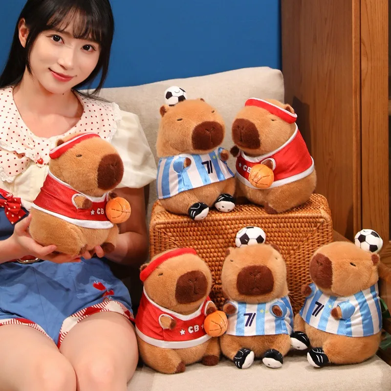 1/2/4PCS 22CM Cute Soccer Capybara Plush Toy Football Basketball Fan Mascot for Sports Lovers Birthday Gift Home Decoration
1/2/4PCS 22CM Cute Soccer Capybara Plush Toy Football Basketball Fan Mascot for Sports Lovers Birthday Gift Home Decoration