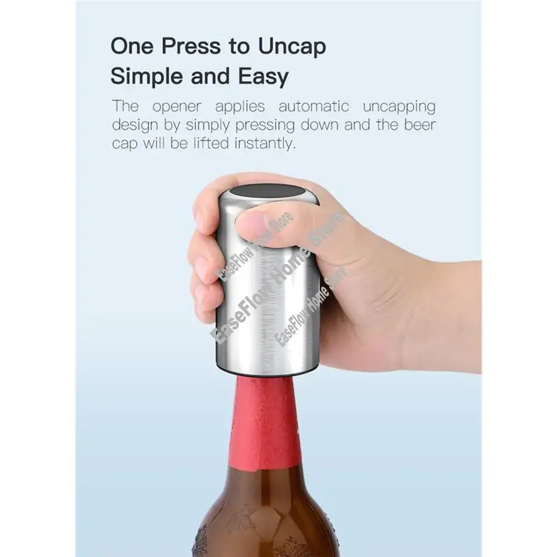 Homeshopping Kitchen Bar Tools Magnet-Automatic Beer Bottle Opener Stainless Steel Wine Soda Cap Push Down Opener
Homeshopping Kitchen Bar Tools Magnet-Automatic Beer Bottle Opener Stainless Steel Wine Soda Cap Push Down Opener