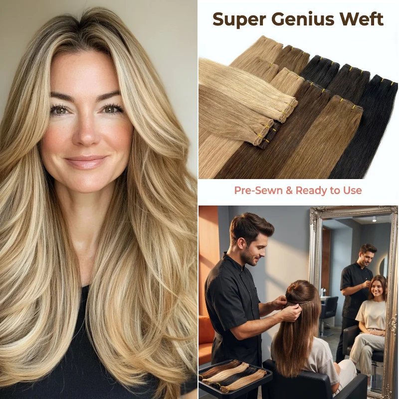 Human Virgin Hair Super Genius Weft 22inch 100g #TFF #PHCC Two Tone Already Sewn Time Saver Hairpiece Better Drape Wholesale
Human Virgin Hair Super Genius Weft 22inch 100g #TFF #PHCC Two Tone Already Sewn Time Saver Hairpiece Better Drape Wholesale