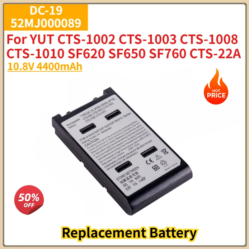 100% New DC-19 52MJ000089 High Quality Battery 10.8V 4400mAh For YUT SF620 SF650 SF760 CTS-1002 CTS-1003 CTS-1008 CTS-1010
100% New DC-19 52MJ000089 High Quality Battery 10.8V 4400mAh For YUT SF620 SF650 SF760 CTS-1002 CTS-1003 CTS-1008 CTS-1010
