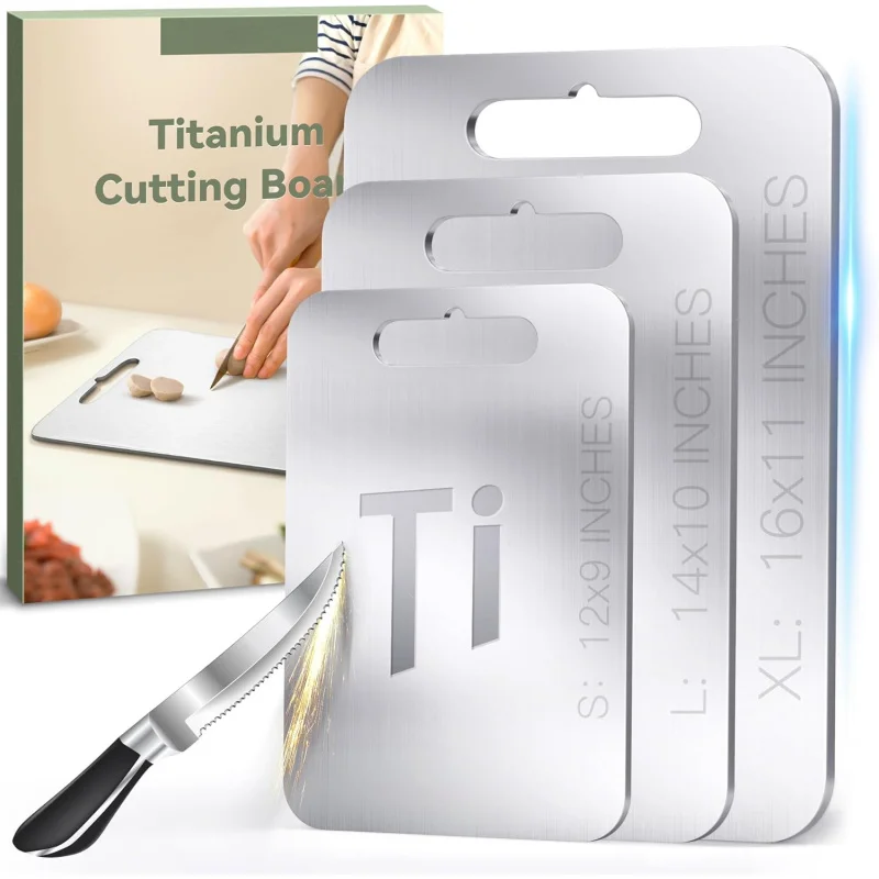 Набор из 3 двусторонних титановых разделочных досок с ручкой, пищевой класс, можно мыть в посудомоечной машине, для мяса и фруктов, подарок на Рождество
Набор из 3 двусторонних титановых разделочных досок с ручкой, пищевой класс, можно мыть в посудомоечной машине, для мяса и фруктов, подарок на Рождество
