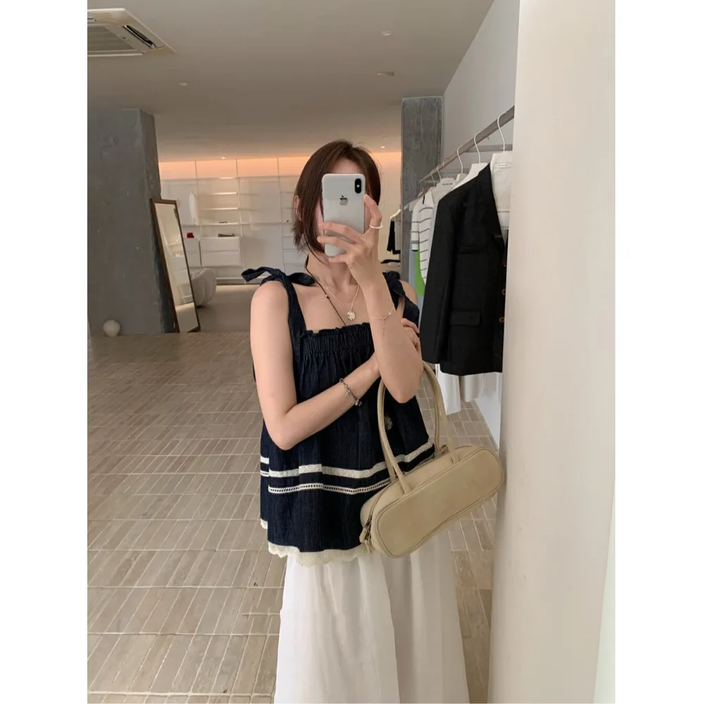 Элегантный вязаный свитер с кружевными вставками и оборками, женский летний топ в корейском стиле, многослойный, с завязками, для всех сезонов
Элегантный вязаный свитер с кружевными вставками и оборками, женский летний топ в корейском стиле, многослойный, с завязками, для всех сезонов