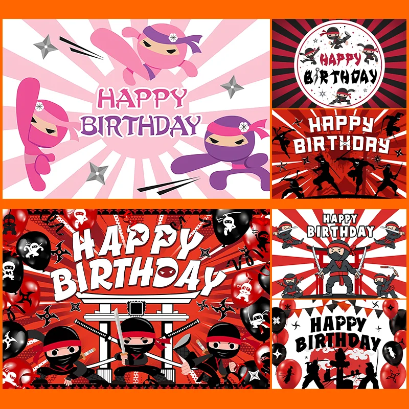 Dewprint Ninja Samurai Birthday Decoration Backdrop Cartoon Japanese-style Ninja Background Kids Warriors Party Props Banner
Dewprint Ninja Samurai Birthday Decoration Backdrop Cartoon Japanese-style Ninja Background Kids Warriors Party Props Banner