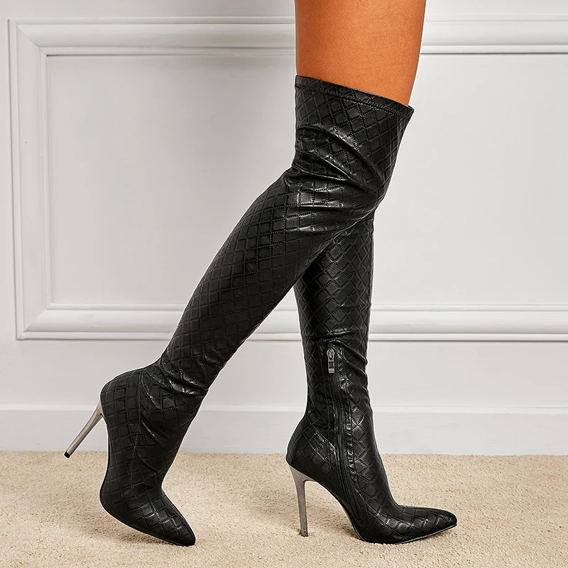 2023 Autumn Winter Elastic Over Knee Boots Thin High Heels Pointed Side Zipper Stiletto Woman Boots Black Sexy Women Shoes Slim
2023 Autumn Winter Elastic Over Knee Boots Thin High Heels Pointed Side Zipper Stiletto Woman Boots Black Sexy Women Shoes Slim