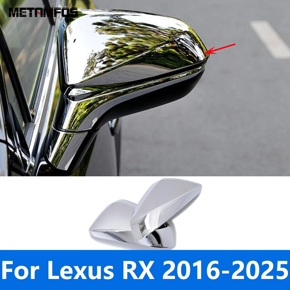 Для Lexus RX 2016-2023 2024 2025 хромированная крышка зеркала заднего вида, защитная крышка, наклейка, аксессуары, Стайлинг автомобиля 
Для Lexus RX 2016-2023 2024 2025 хромированная крышка зеркала заднего вида, защитная крышка, наклейка, аксессуары, Стайлинг автомобиля