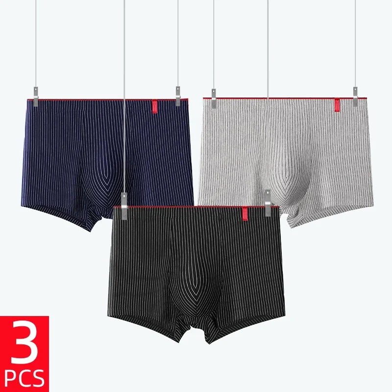 3 Pcs/Lot Men's Simple Striped Underwear Comfortable Breathable Mid-Rise Boxers Briefs Teenage Fashion Boxer Shorts
3 Pcs/Lot Men's Simple Striped Underwear Comfortable Breathable Mid-Rise Boxers Briefs Teenage Fashion Boxer Shorts