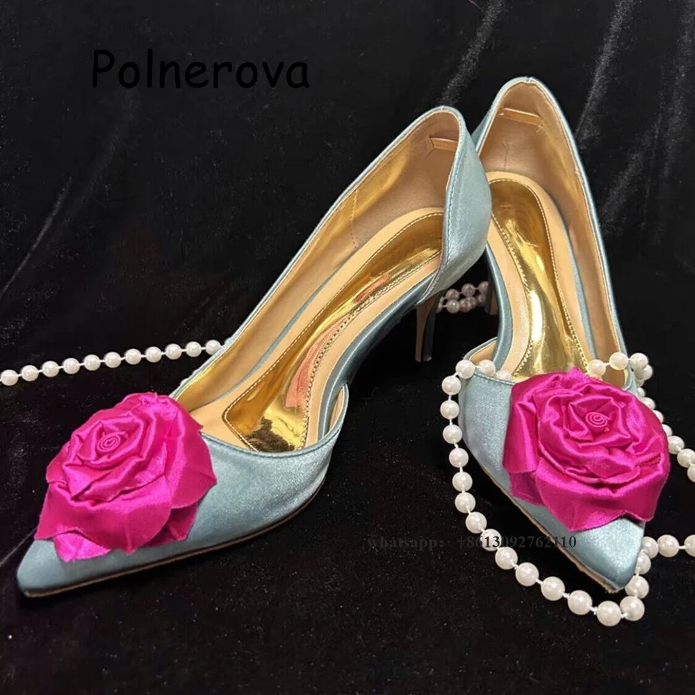 Satin Rose Flower Pumps Pointed Toe Women's Shoes Thin Heels Slip On Solid Summer Casual Elegant Ladies Fashion Luxury Pumps
Satin Rose Flower Pumps Pointed Toe Women's Shoes Thin Heels Slip On Solid Summer Casual Elegant Ladies Fashion Luxury Pumps