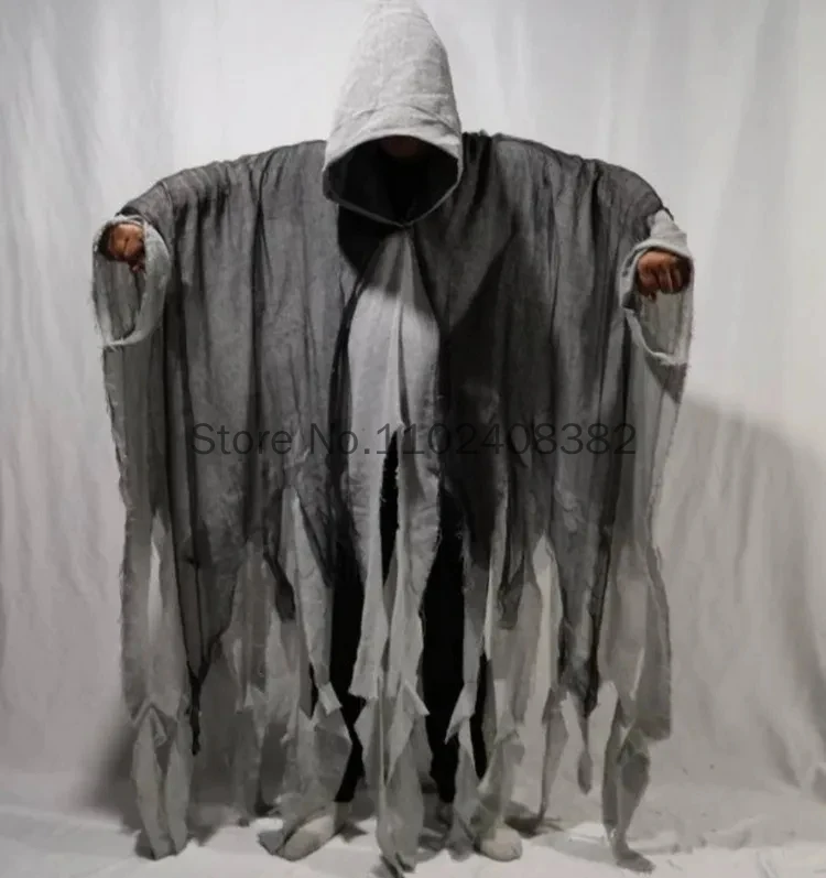 New Halloween Ghost Dementors Cosplay Costume Men Women Gothic Zombie Tattered Hooded Capes Purim Day Of The Dead Party Cloaks
New Halloween Ghost Dementors Cosplay Costume Men Women Gothic Zombie Tattered Hooded Capes Purim Day Of The Dead Party Cloaks