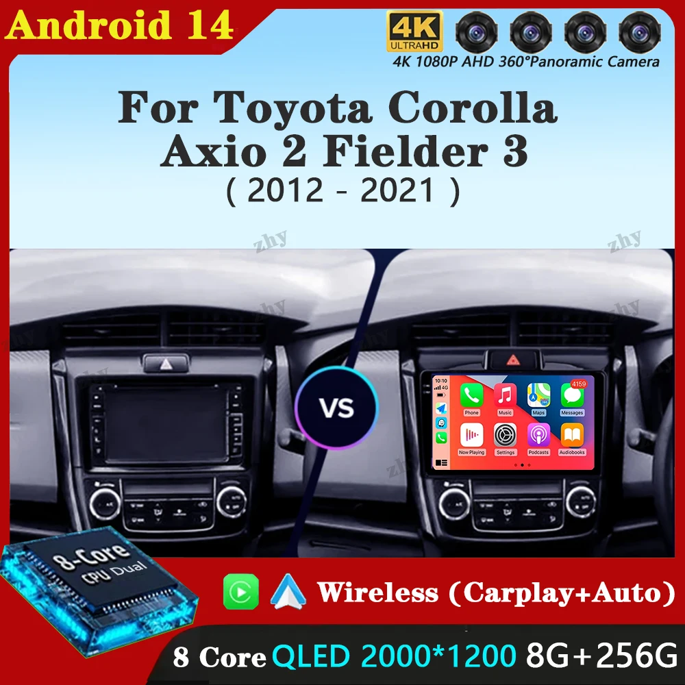 Android 14 Car Radio For Toyota Corolla Axio 2 Fielder 3 E160 2012 - 2021 Navigation Multimedia Player Stereo WiFi+4G 360 Camera
Android 14 Car Radio For Toyota Corolla Axio 2 Fielder 3 E160 2012 - 2021 Navigation Multimedia Player Stereo WiFi+4G 360 Camera