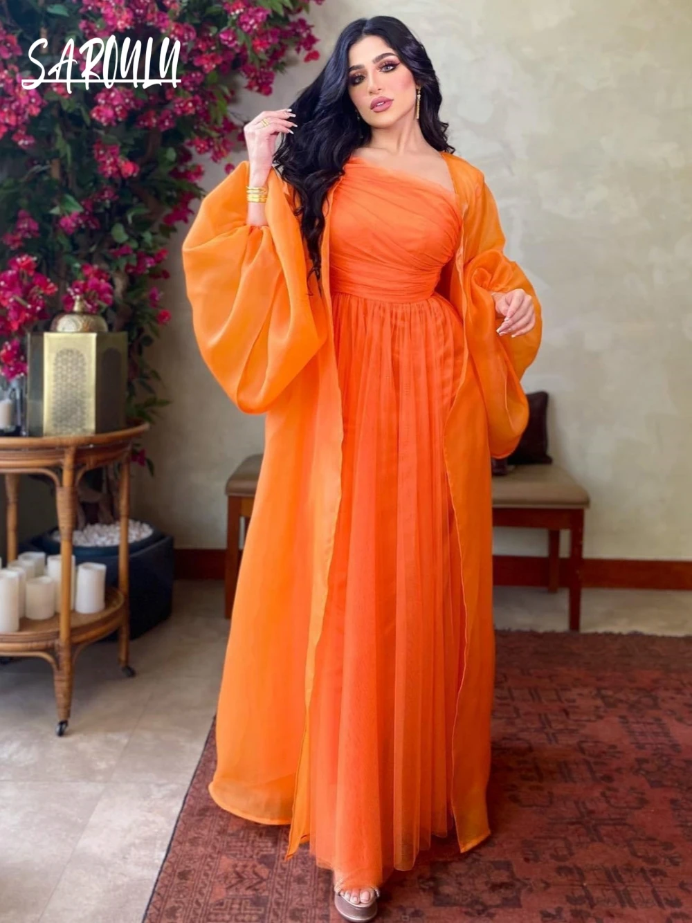 Simple Abaya Plus Size A Line Evening Dress Customized Elegant Sexy Two Pieces Tulle Long Robe Casual Kaftan Orange Party Gown
Simple Abaya Plus Size A Line Evening Dress Customized Elegant Sexy Two Pieces Tulle Long Robe Casual Kaftan Orange Party Gown