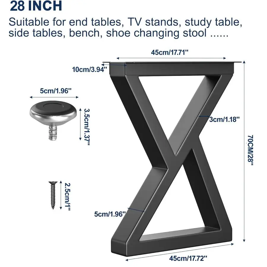 Metal Table Legs, Bench Legs Chair Legs, Heavy Duty Desk Legs Coffee Table Legs, Black Metal End Table Legs, DIY Furniture Legs
Metal Table Legs, Bench Legs Chair Legs, Heavy Duty Desk Legs Coffee Table Legs, Black Metal End Table Legs, DIY Furniture Legs