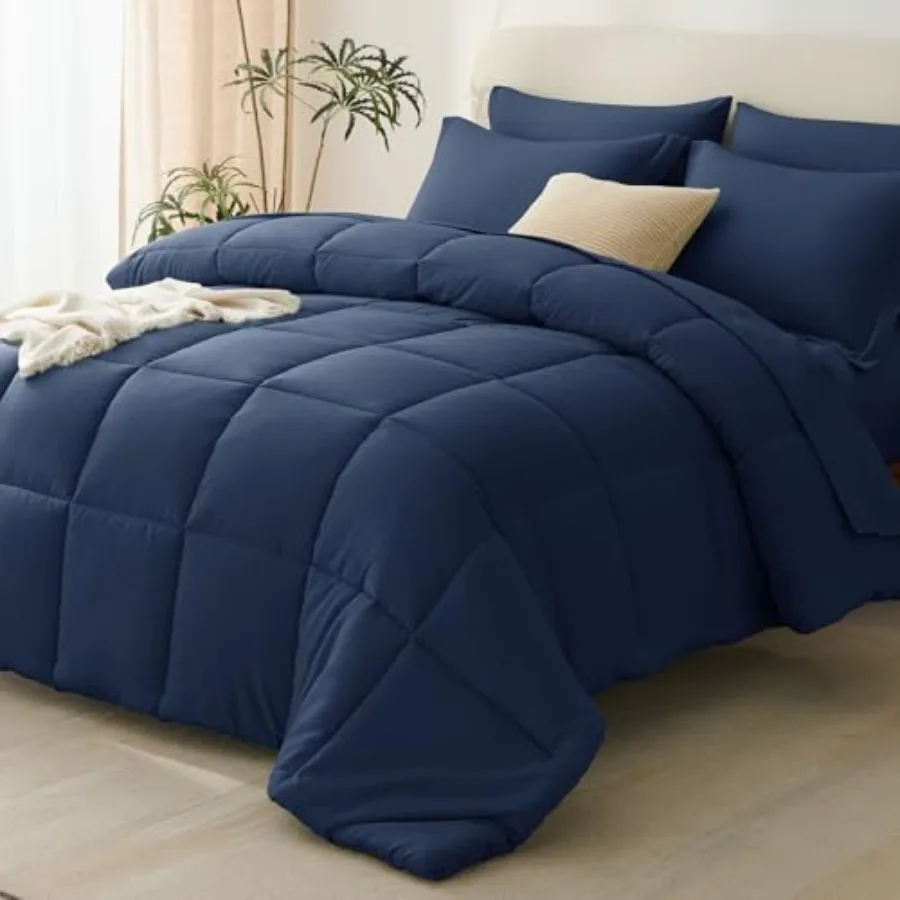 Size Comforter Sets - 7 Pieces Bed in a Bag Oeko-Tex Certified Bed Set All Season Soft Bedding Set with Down Alternative Comfor
Size Comforter Sets - 7 Pieces Bed in a Bag Oeko-Tex Certified Bed Set All Season Soft Bedding Set with Down Alternative Comfor