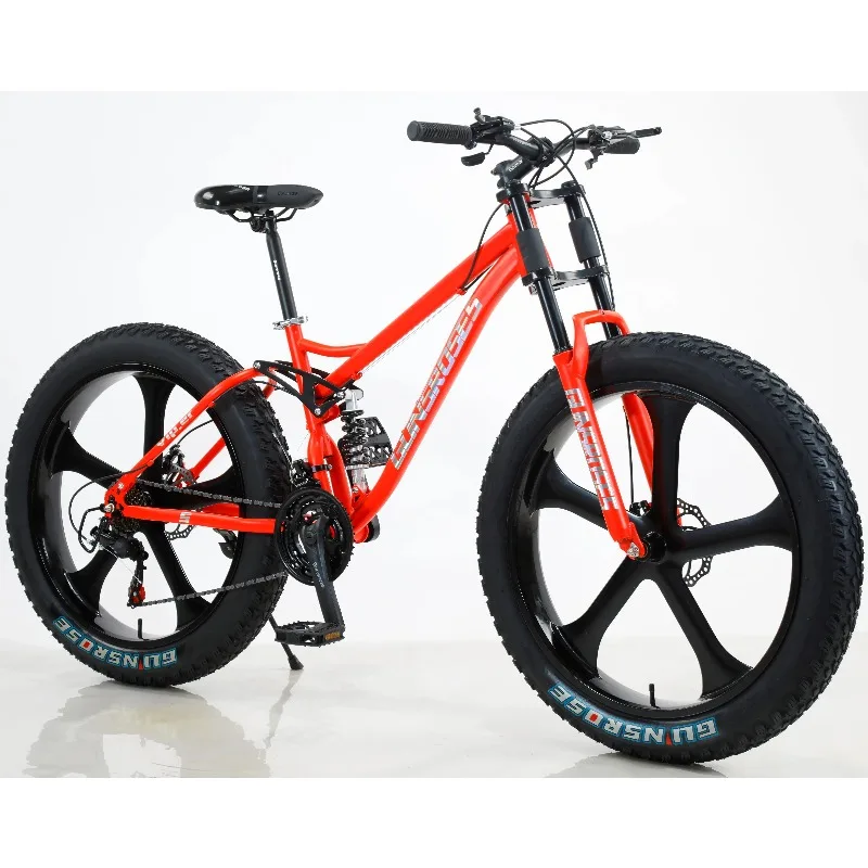 26 Inch Snow Tires Soft Tail Mountain Bike High Quality Carbon Steel Frame Colored Laminated Decals 7/21/24/27 Speed Derailleur
26 Inch Snow Tires Soft Tail Mountain Bike High Quality Carbon Steel Frame Colored Laminated Decals 7/21/24/27 Speed Derailleur