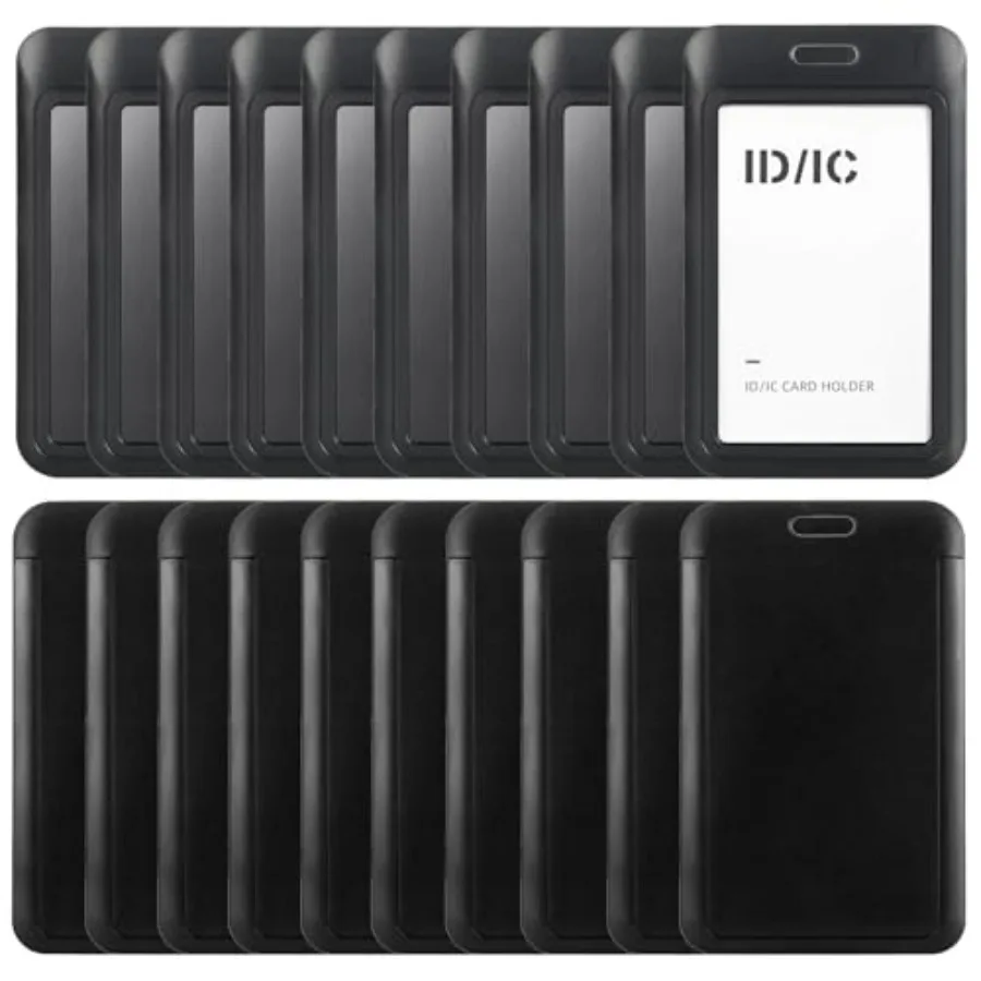 20 Pcs Black Badge Holder, Sliding Vertical Plastic Name Badge Holders, ID Holder with Clear Window for ID Credit Cards, Proxim
20 Pcs Black Badge Holder, Sliding Vertical Plastic Name Badge Holders, ID Holder with Clear Window for ID Credit Cards, Proxim