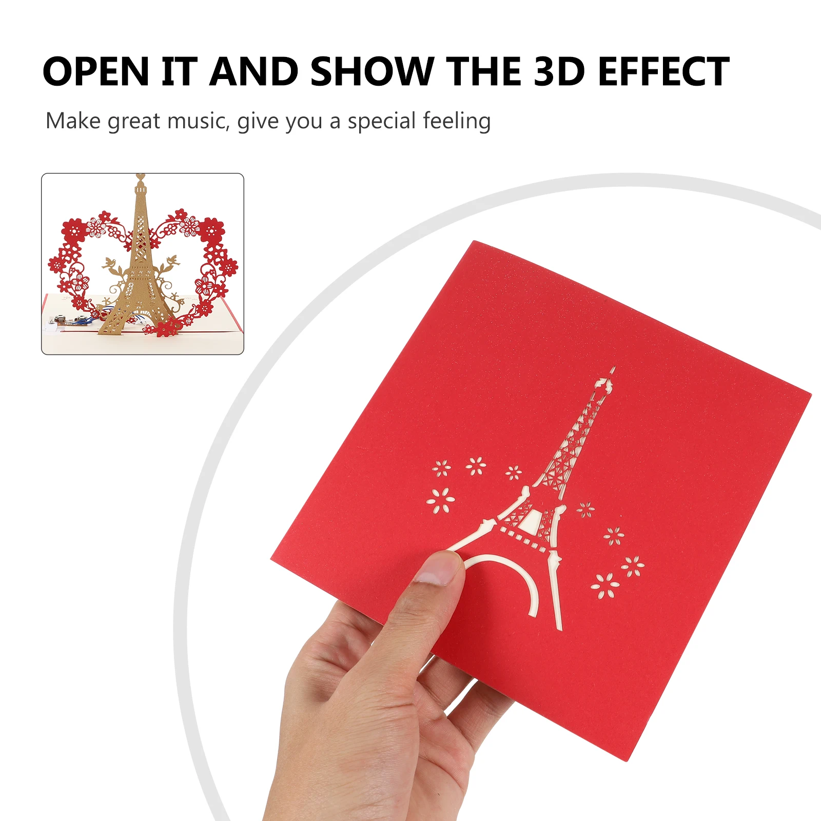 Music Lighting Greeting Card Eiffel Tower Dimensional Birthday Cards Blank Three Paper Exquisite
Music Lighting Greeting Card Eiffel Tower Dimensional Birthday Cards Blank Three Paper Exquisite