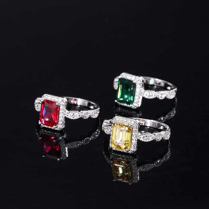 Jewelry S925 Solid Silver Imitation Gemstone Emerald Ruby Yellow Diamond Inlaid Ring Main Stone 6*8
Jewelry S925 Solid Silver Imitation Gemstone Emerald Ruby Yellow Diamond Inlaid Ring Main Stone 6*8