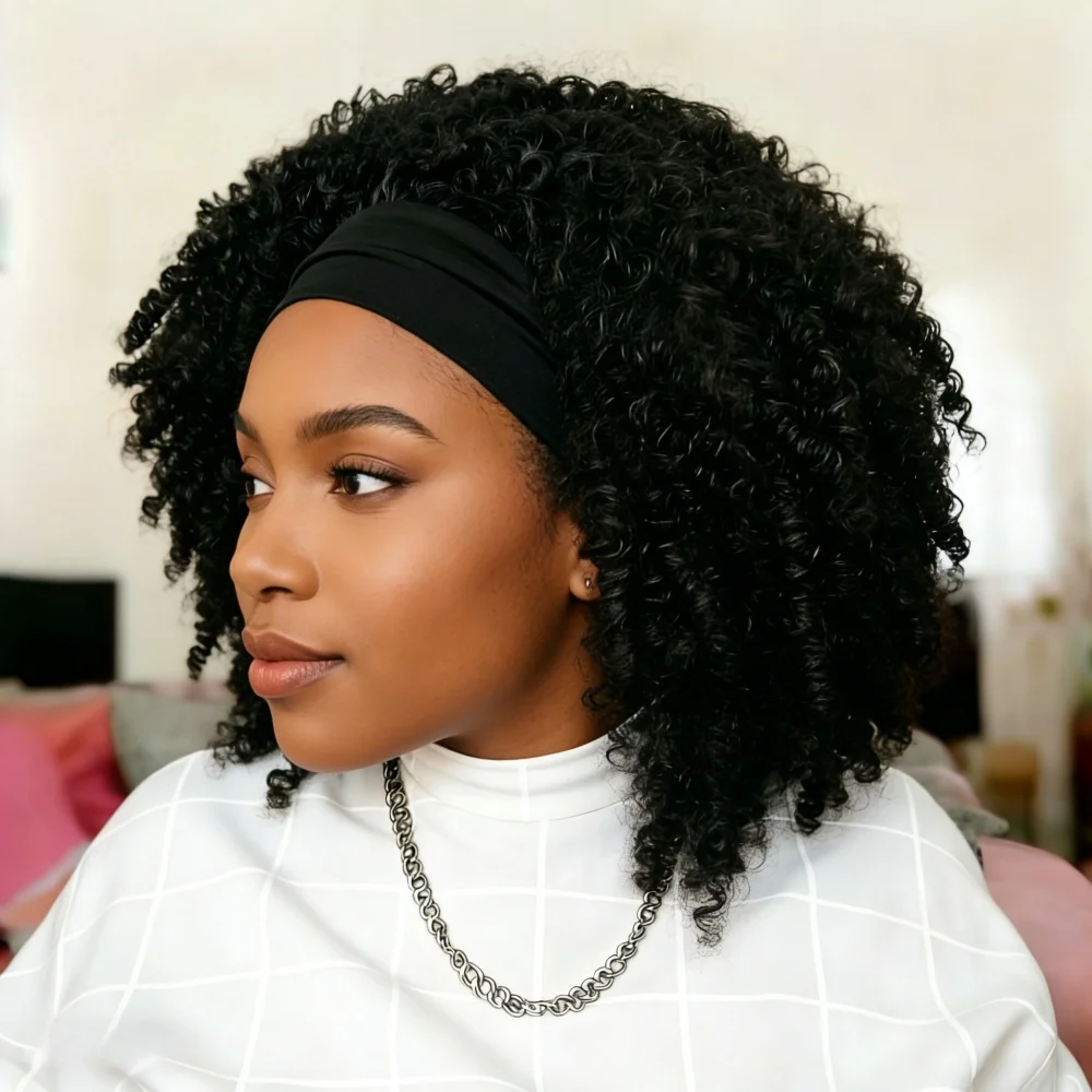 Kinky Curly Headband Wig 16 Inch Synthetic Wigs For Women
Kinky Curly Headband Wig 16 Inch Synthetic Wigs For Women