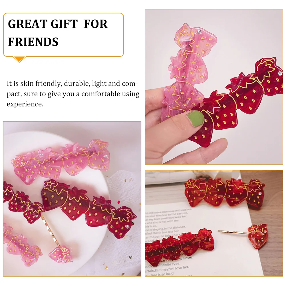 2pcs Strawberry Hair Barrettes Plastic Accessories for Girls Lightweight Durable Hair Clip Women Bangs Styling
2pcs Strawberry Hair Barrettes Plastic Accessories for Girls Lightweight Durable Hair Clip Women Bangs Styling