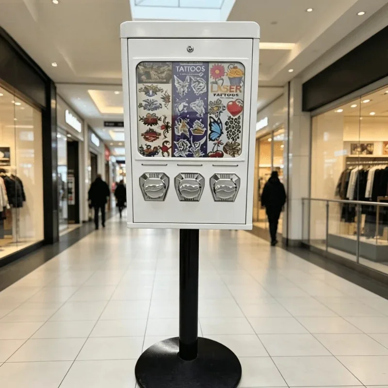 Commercial three-post card and tattoo sticker vending machine European Union certification
Commercial three-post card and tattoo sticker vending machine European Union certification