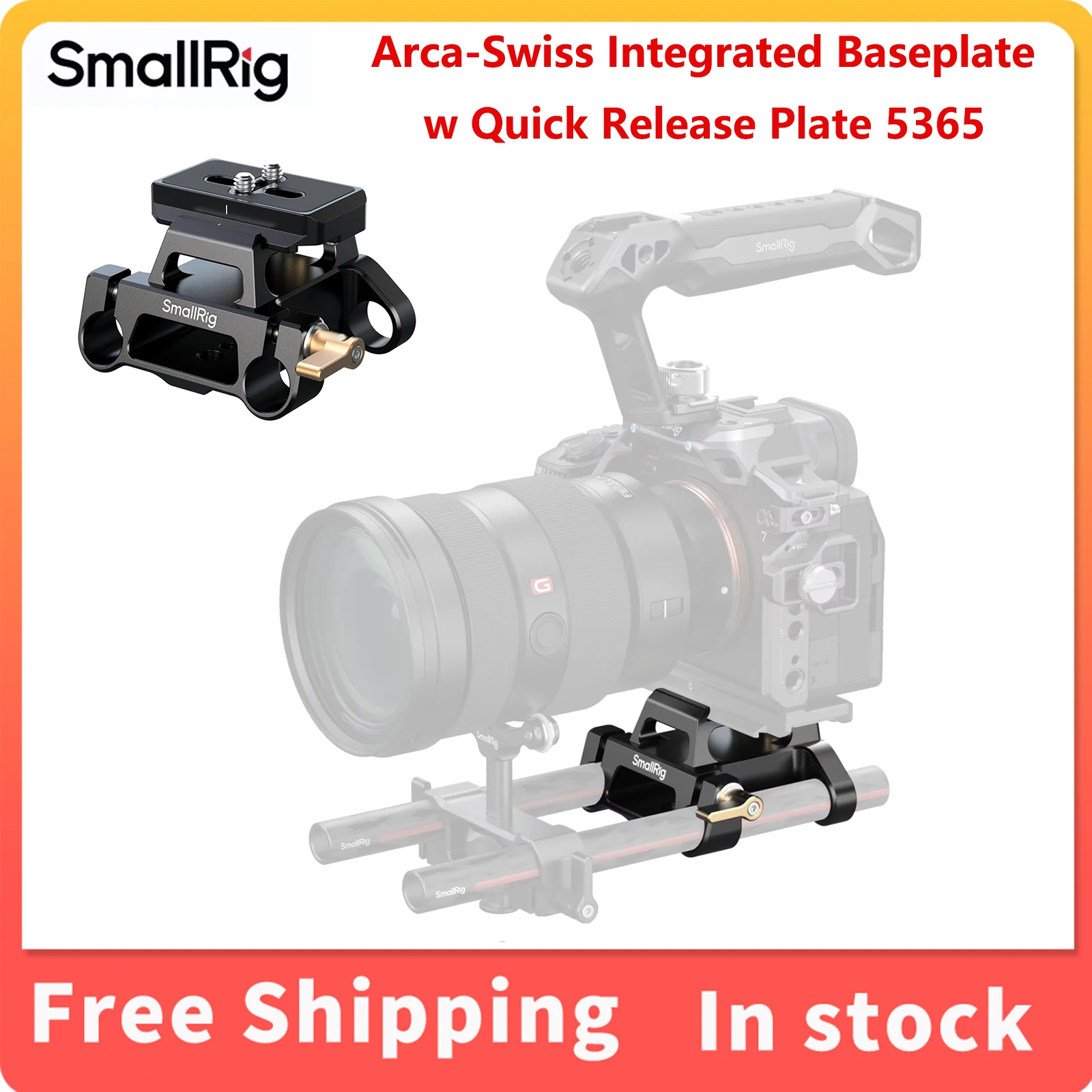 SmallRig Universal Arca-Type Mount Plate Kit with 15mm Dual Rod Clamp for Extend Follow Focus, V-Mount Battery Plates -5365
SmallRig Universal Arca-Type Mount Plate Kit with 15mm Dual Rod Clamp for Extend Follow Focus, V-Mount Battery Plates -5365