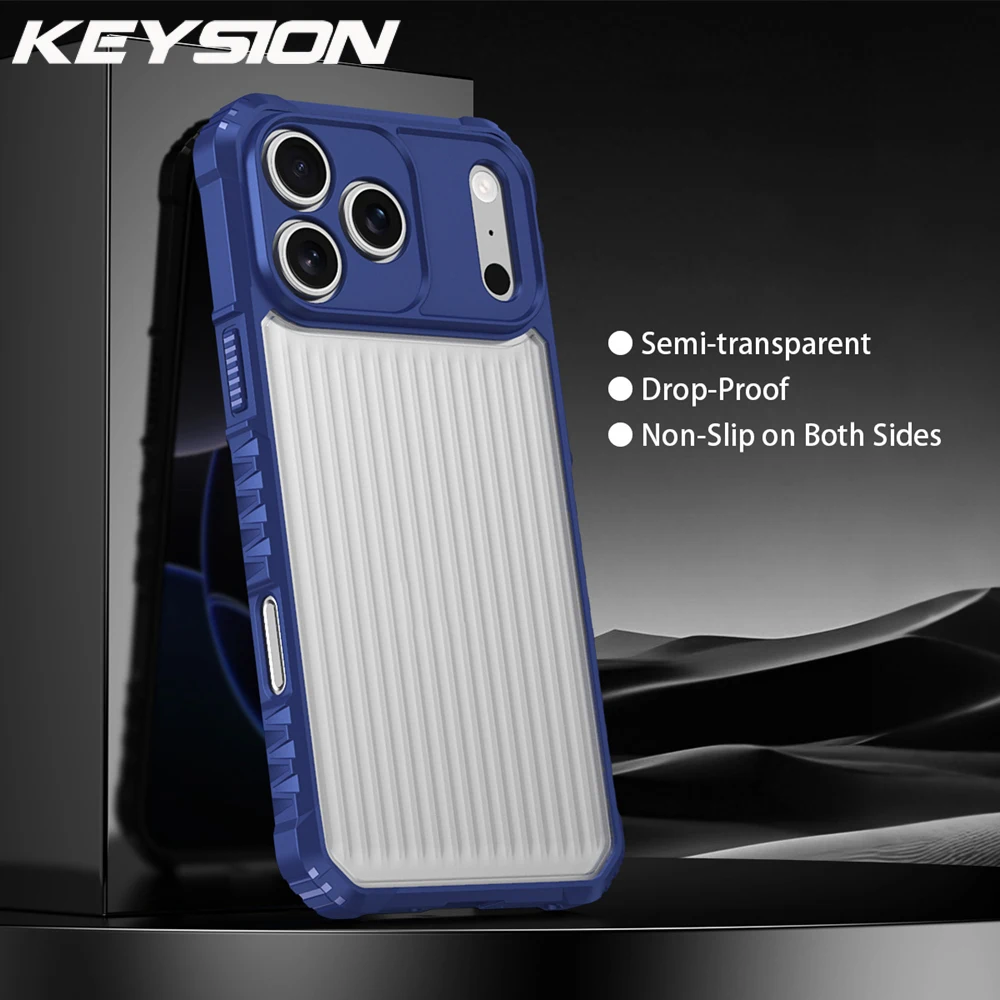 KEYSION Heavy Duty Shockproof Phone Case for iPhone 17 Pro Max 17 Air Translucent Matte Back Cover for iPhone 14 15 16 Pro Max
KEYSION Heavy Duty Shockproof Phone Case for iPhone 17 Pro Max 17 Air Translucent Matte Back Cover for iPhone 14 15 16 Pro Max