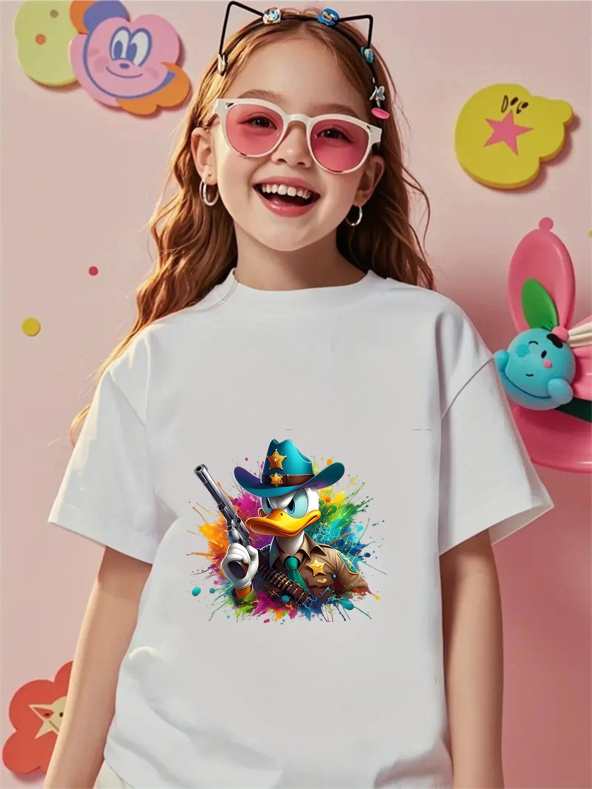 Футболка с круглым вырезом Donald Duck Disney, летняя коллекция 2026, для мальчиков и девочек 3-14 лет, милая, в стиле кавай, с мультяшным принтом, модная, уличная, повседневная, для активного отдыха
Футболка с круглым вырезом Donald Duck Disney, летняя коллекция 2026, для мальчиков и девочек 3-14 лет, милая, в стиле кавай, с мультяшным принтом, модная, уличная, повседневная, для активного отдыха