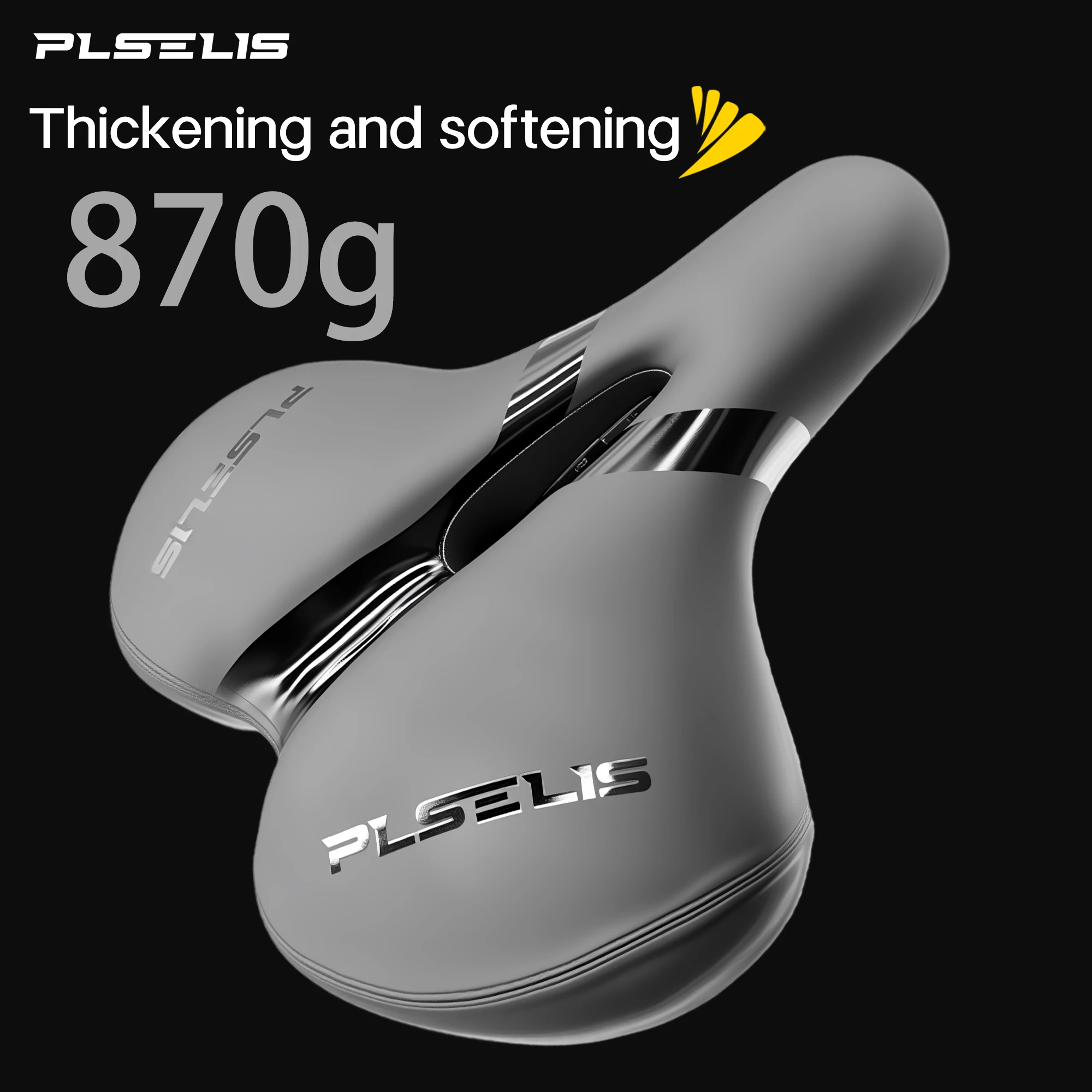 PLSELIS Wide bicycle saddle, 870g, hollow and breathable design, waterproof and wear-resistant, comfortable mountain bike seat
PLSELIS Wide bicycle saddle, 870g, hollow and breathable design, waterproof and wear-resistant, comfortable mountain bike seat