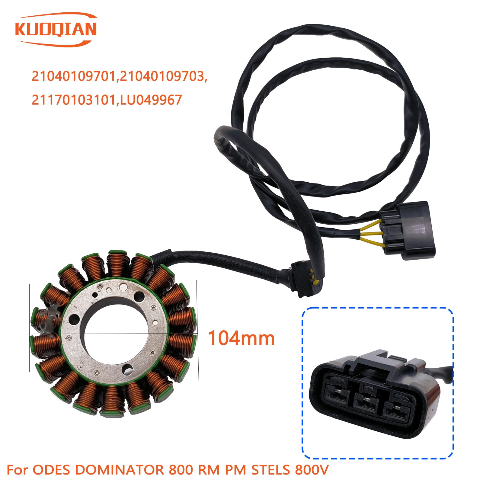 Stator Starter Generator Magneto 31120-E05-0000 21040109701 370101-001-0000 LU049967 For ODES DOMINATOR 800 RM PM STELS 800V
Stator Starter Generator Magneto 31120-E05-0000 21040109701 370101-001-0000 LU049967 For ODES DOMINATOR 800 RM PM STELS 800V