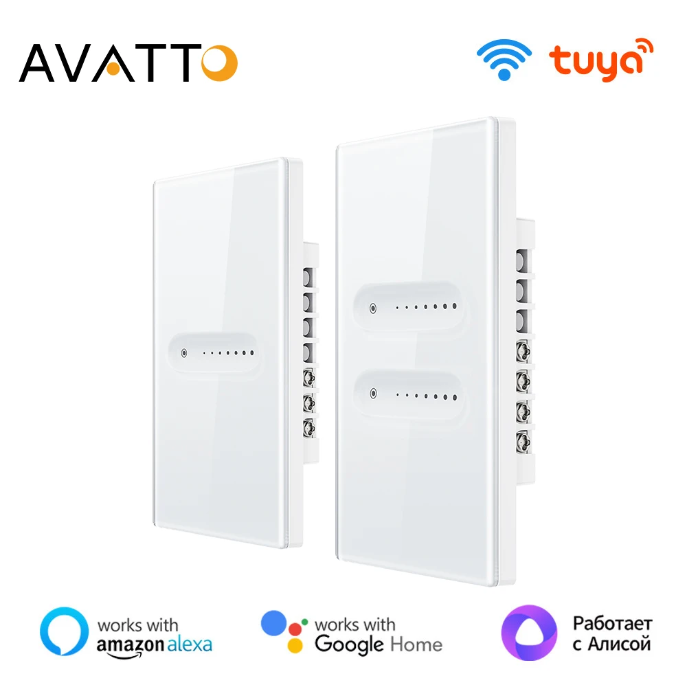 AVATTO Tuya WiFi Smart Dimmer Switch 1/2 Gang Dimmer Light Switch Touch Panel APP Remote Control Works With Alexa Google Home
AVATTO Tuya WiFi Smart Dimmer Switch 1/2 Gang Dimmer Light Switch Touch Panel APP Remote Control Works With Alexa Google Home