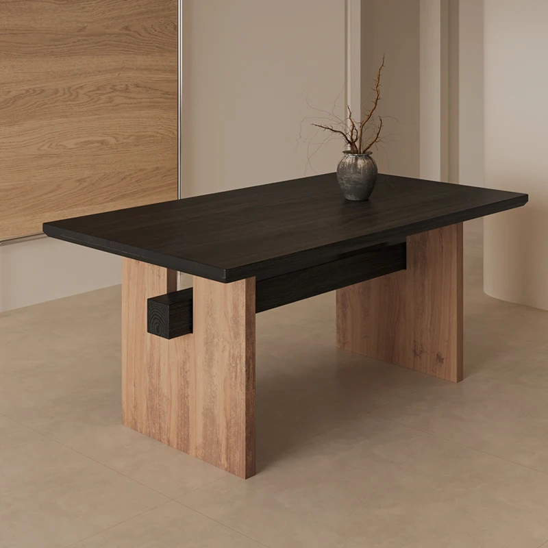 Medieval wabi-**** wind solid wood dining table household rectangular black living room tea table desk integrated dual-purpose d
Medieval wabi-**** wind solid wood dining table household rectangular black living room tea table desk integrated dual-purpose d