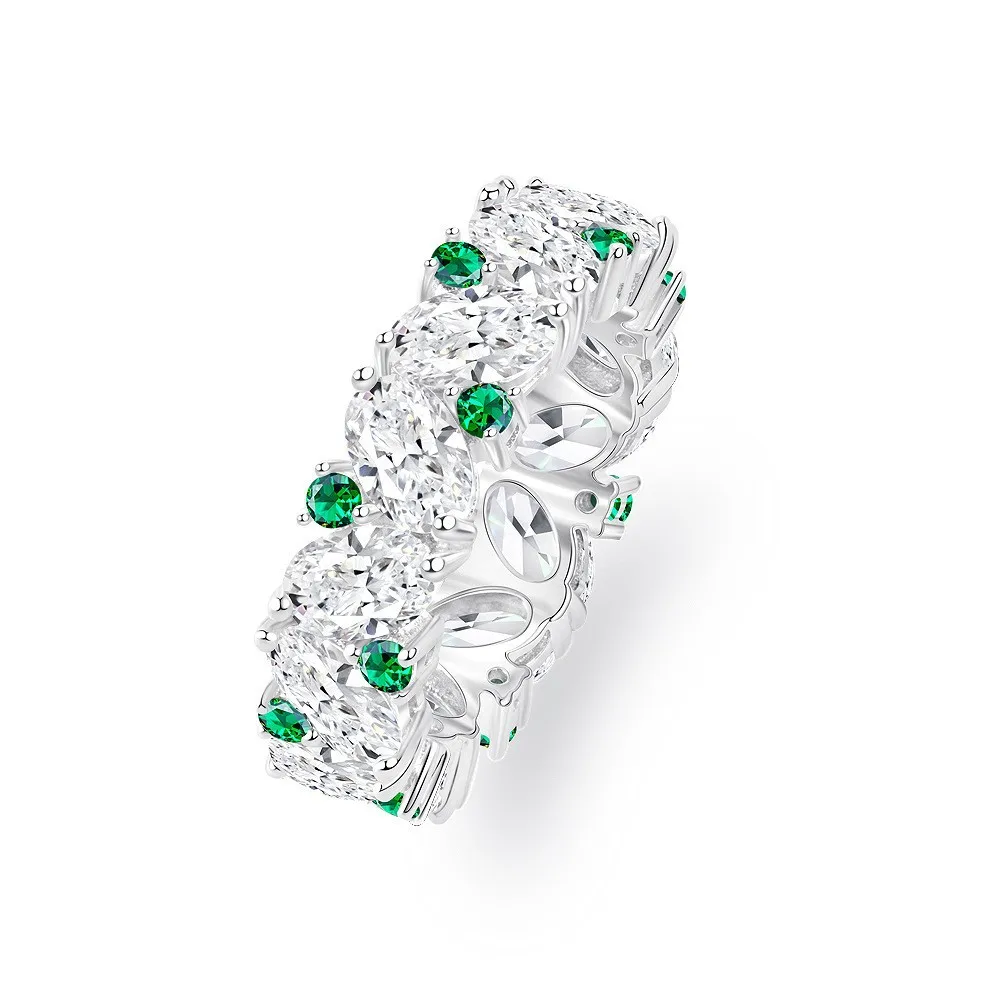 New S925 Silver Egg Shaped 4 * 6 Full Diamond Inlaid Light Luxury Niche Grandmother Contrasting Color Ring Wedding Jewelry
New S925 Silver Egg Shaped 4 * 6 Full Diamond Inlaid Light Luxury Niche Grandmother Contrasting Color Ring Wedding Jewelry
