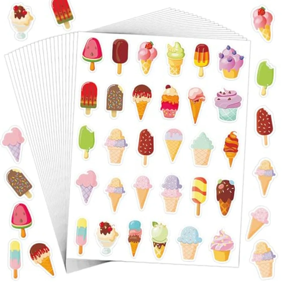 600 PCS Ice Cream Stickers for,Cute Summer Ice Cream Ice Pops Stickers Dessert Decals for Crafts Teacher Reward Hawaiian Tropic
600 PCS Ice Cream Stickers for,Cute Summer Ice Cream Ice Pops Stickers Dessert Decals for Crafts Teacher Reward Hawaiian Tropic
