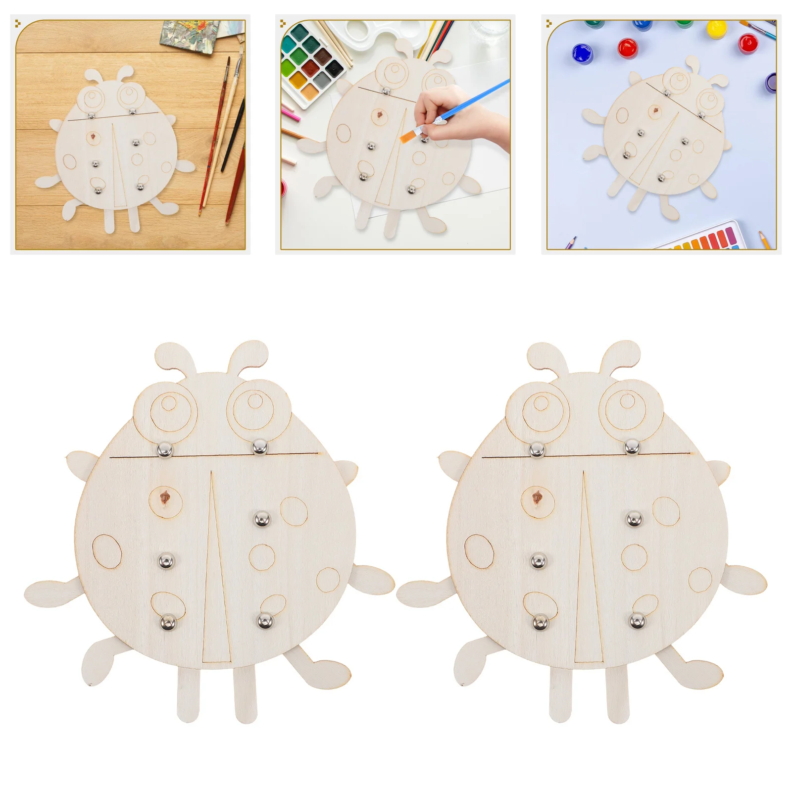 6Pcs Handcraft Ladybug Wood Cutouts Blank DIY Art Set for Children's Creative Projects School Classroom Holiday Ornament Party
6Pcs Handcraft Ladybug Wood Cutouts Blank DIY Art Set for Children's Creative Projects School Classroom Holiday Ornament Party