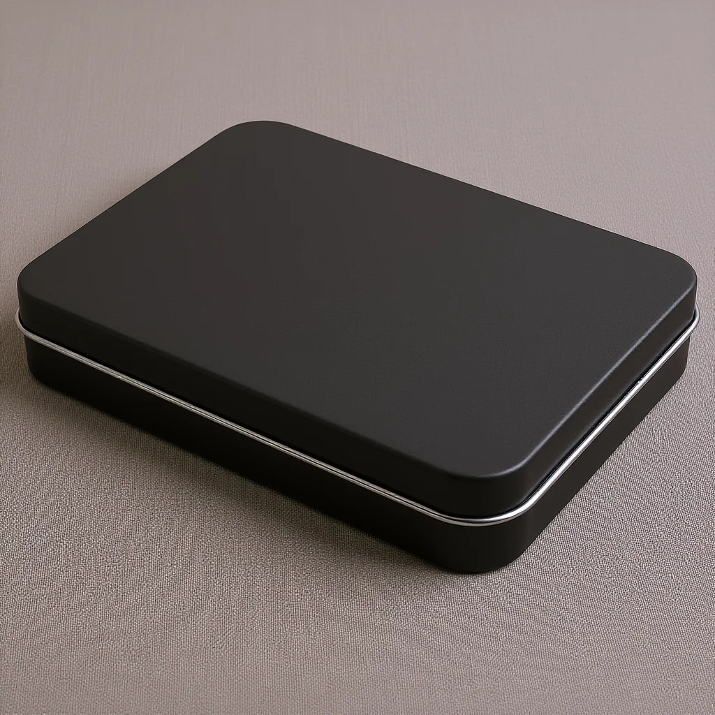 Reusable Tinplate Container with Lid Rectangular Design Fine Polished Edges for Candy Tea Coffee Snacks Organization Holder