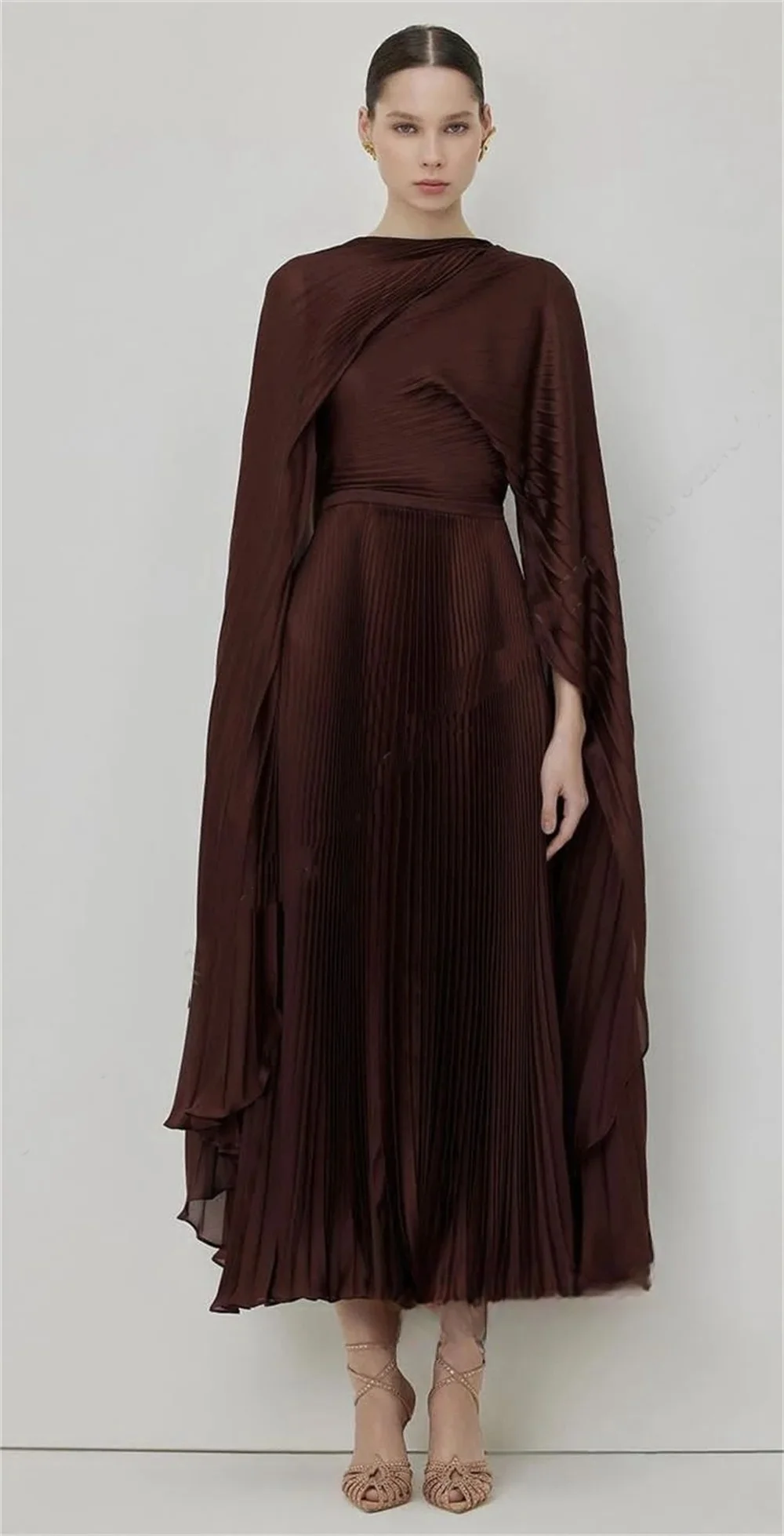 Brown Ankle Length Chiffon Bespoke Occasion Gown Evening Dresses Pastrol Unisex Jersey Retro Dubai Saudi Arabic Prom Customized
Brown Ankle Length Chiffon Bespoke Occasion Gown Evening Dresses Pastrol Unisex Jersey Retro Dubai Saudi Arabic Prom Customized