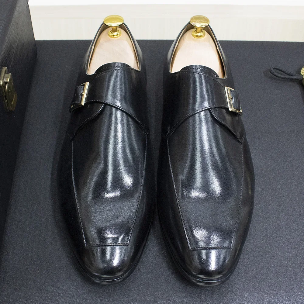 Men's Fashion Buckle Monk Strap Dress Shoes Genuine Cow Leather Handmade Classic Wedding Office Formal Business Footwear
Men's Fashion Buckle Monk Strap Dress Shoes Genuine Cow Leather Handmade Classic Wedding Office Formal Business Footwear