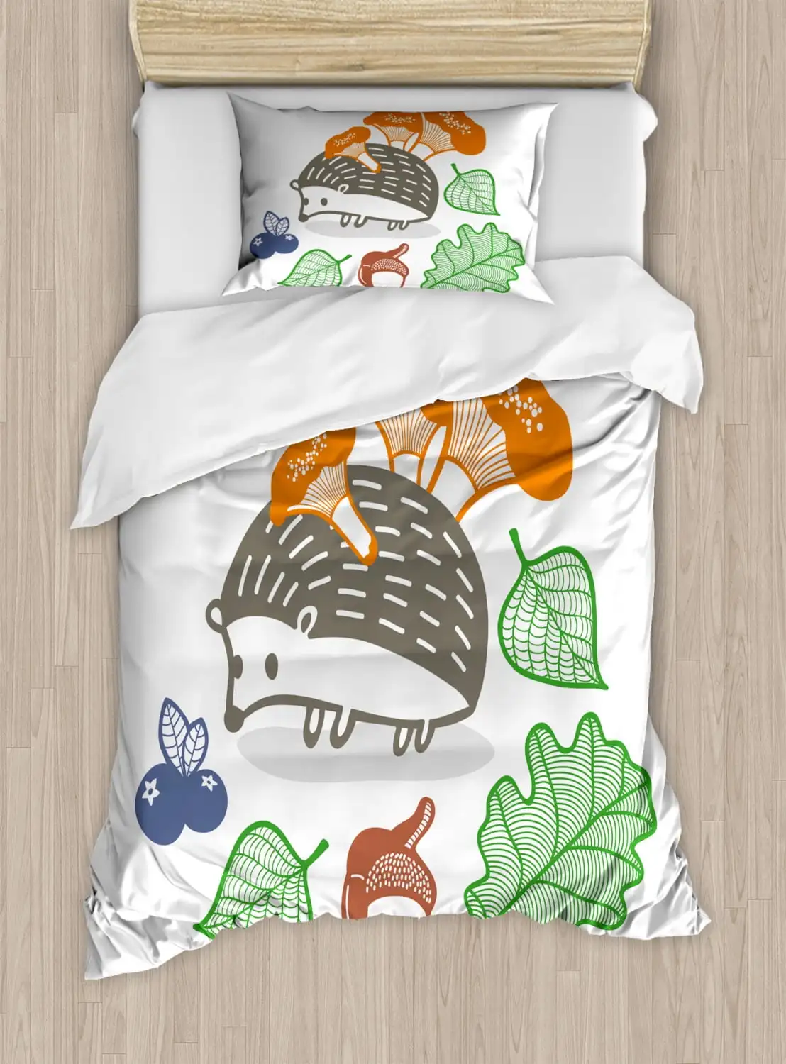 Hedgehog Duvet Cover Set, Repetitive Prickly and Colorful Creatures on A Plain Background, Queen Size, Champagne and Multicolor
Hedgehog Duvet Cover Set, Repetitive Prickly and Colorful Creatures on A Plain Background, Queen Size, Champagne and Multicolor