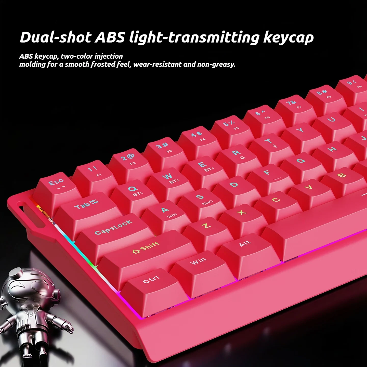 Механическая клавиатура EWEADN с бесшумными клавишами и RGB-подсветкой, совместимая с ноутбуками и ПК, идеально подходит для игр и офисной работы.
Механическая клавиатура EWEADN с бесшумными клавишами и RGB-подсветкой, совместимая с ноутбуками и ПК, идеально подходит для игр и офисной работы.