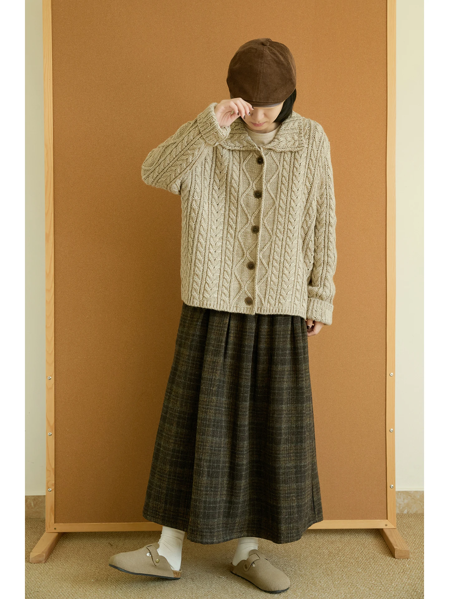 Thi Long Sve Knitted Sweater Cardigan Forest System Collar Self-kept Twist Hair Coat Warm Commute Sle Loose Fit Autumn...
Thi Long Sve Knitted Sweater Cardigan Forest System Collar Self-kept Twist Hair Coat Warm Commute Sle Loose Fit Autumn...