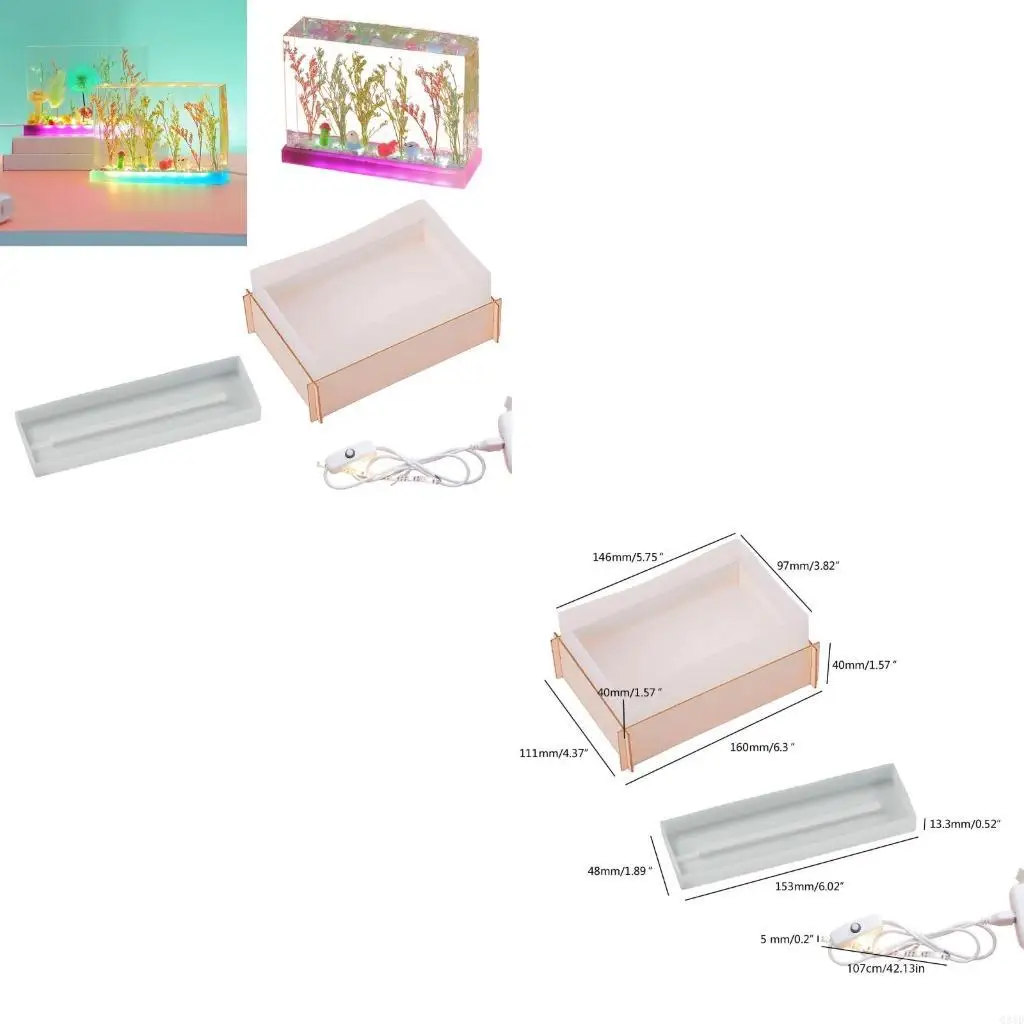 Epoxy Resin Casting Mold with USB Wire Lamp Resin Silicone Mold for DIY Crafts
Epoxy Resin Casting Mold with USB Wire Lamp Resin Silicone Mold for DIY Crafts