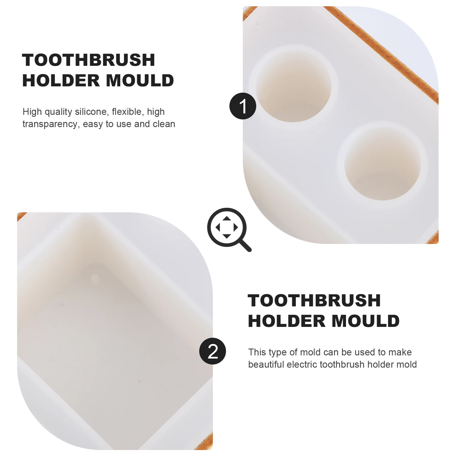 3pcs Silicone Toothbrush Holder Mold Handicraft Set Flexible High Transparency Storage Container for Crafts
3pcs Silicone Toothbrush Holder Mold Handicraft Set Flexible High Transparency Storage Container for Crafts